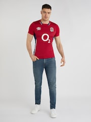 Umbro Red England Alternate Pro Short Sleeve Jersey T-Shirt - Image 3 of 6