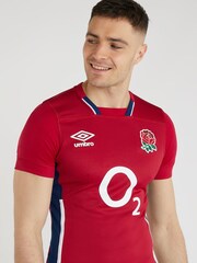 Umbro Red England Alternate Pro Short Sleeve Jersey T-Shirt - Image 4 of 6