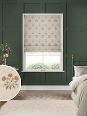 William Morris At Home Natural Lily Flower Embroidery Made To Measure Roman Blinds - Image 1 of 5