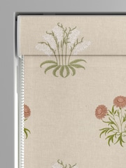 William Morris At Home Natural Lily Flower Embroidery Made To Measure Roman Blinds - Image 3 of 5