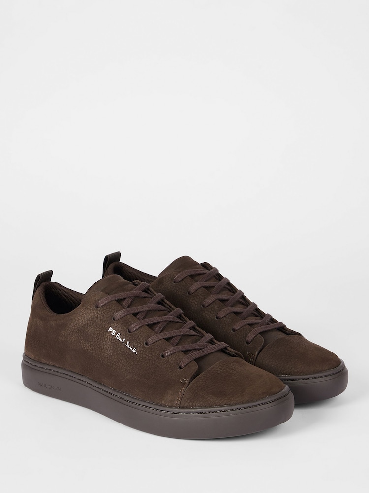 PS Paul Smith Brown Lee Logo Suede Trainers - Image 2 of 6