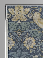 William Morris At Home Blue Strawberry Thief Made To Measure 100% Cotton Roman Blinds - Image 3 of 5