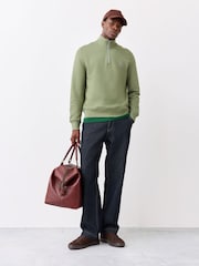 Zaļš - Paul Smith kokvilnas ceturtdaļas rāvējslēdzēja sporta krekls - Attēls 2 no 5
