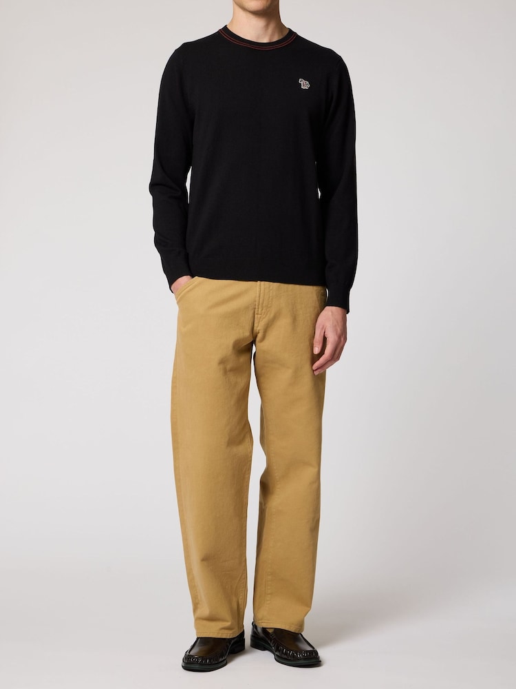 Paul Smith Black Zebra Logo Crew Neck Jumper - Image 3 of 3