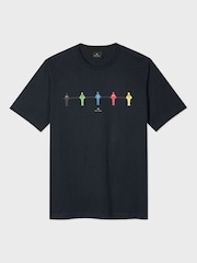 Paul Smith Blue Football Regular Fit Graphic T-Shirt - Image 5 of 6