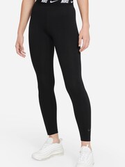 Nike Black Sportswear Club High-Waisted Leggings - Image 1 of 5