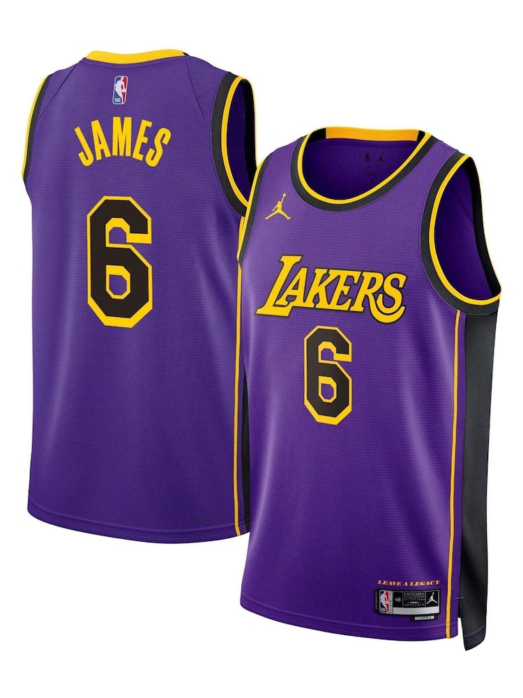 Nike Purple Los Angeles Lakers Jordan Statement Edition Swingman Jersey - Purple - Lebron James Unisex - Image 1 of 3