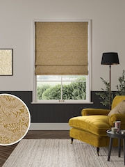 William Morris At Home Yellow Larkspur Woven Made To Measure Roman Blinds - Image 1 of 5