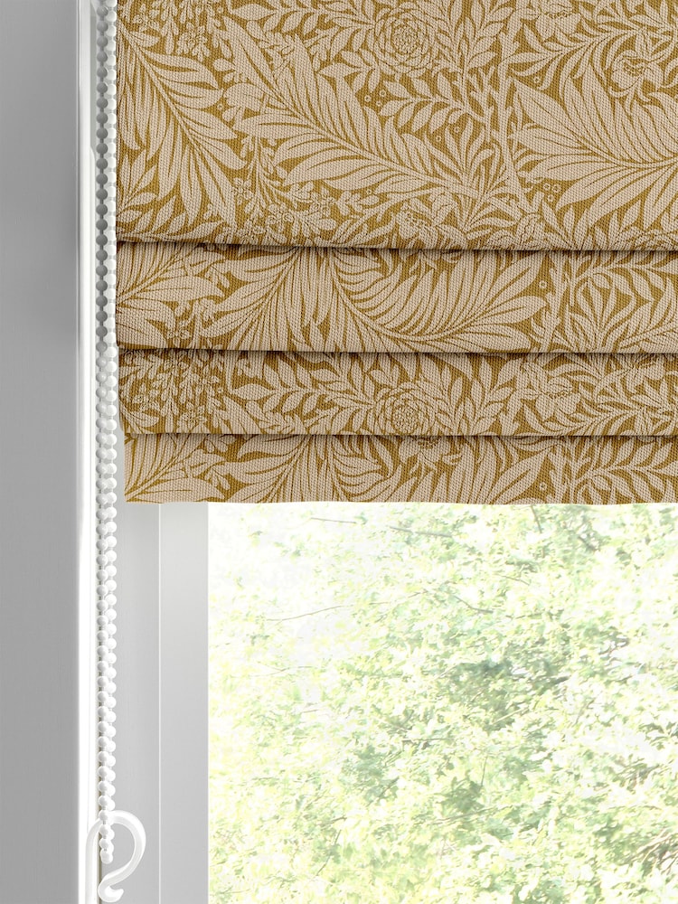 William Morris At Home Yellow Larkspur Woven Made To Measure Roman Blinds - Image 2 of 5