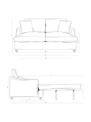 Willow & Hall Aqua Blue Atworth Sofa Bed - Image 3 of 5