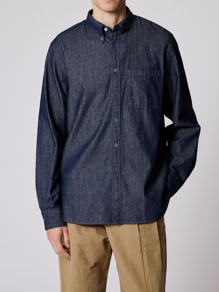 PS Paul Smith Indigo Denim Hemd in Normale Passform - Bild 1 von 5