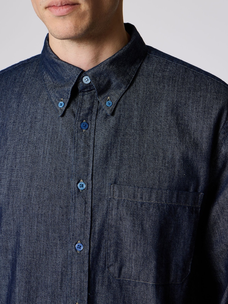 PS Paul Smith Indigo Denim Hemd in Normale Passform - Bild 2 von 5
