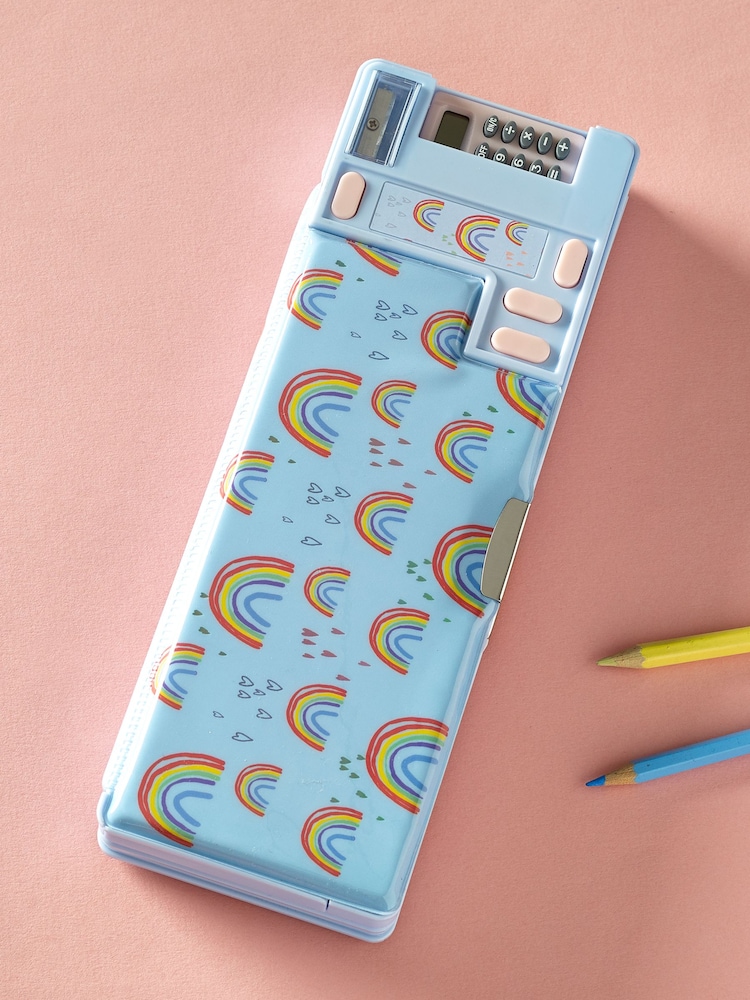 Blue Rainbow Pop Out Pencil Case - Image 1 of 4