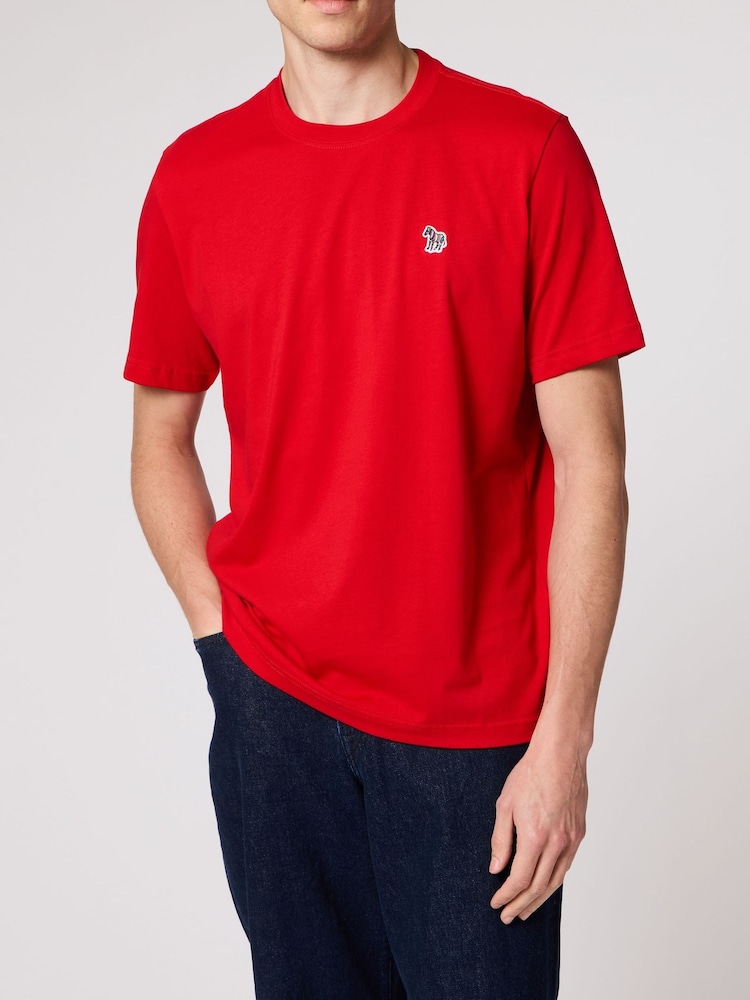 Rosso - Paul Smith Zebra Logo T-Shirt - Immagine 1 di 3