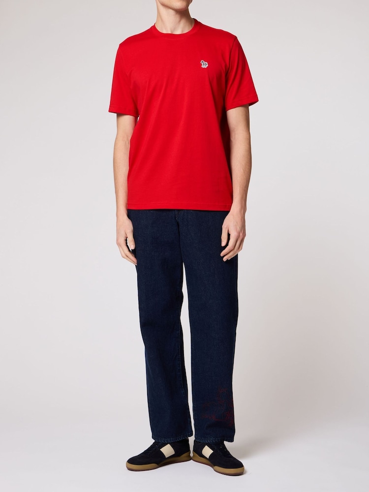 Rosso - Paul Smith Zebra Logo T-Shirt - Immagine 2 di 3