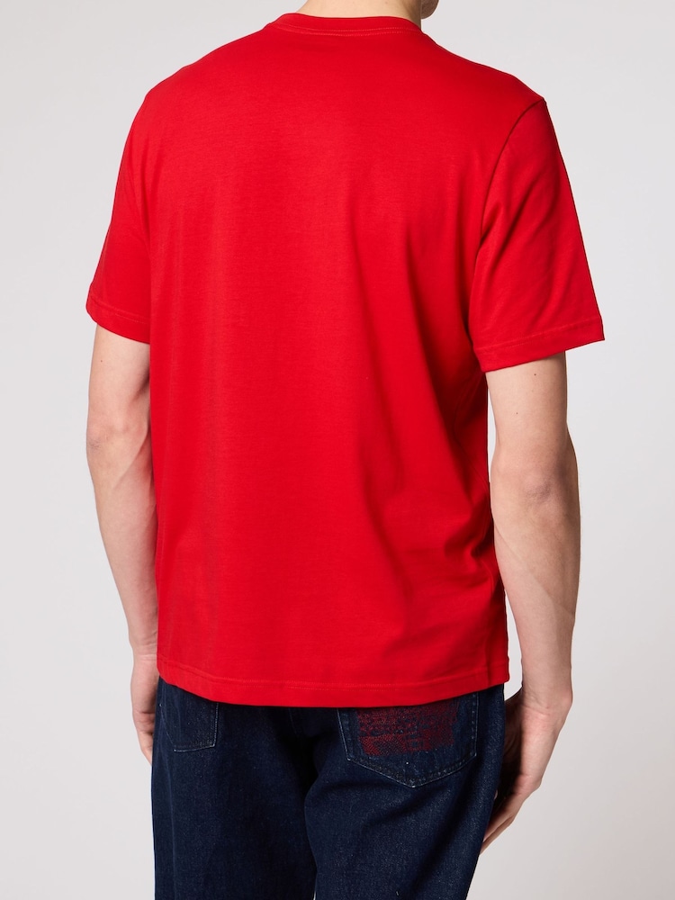 Rosso - Paul Smith Zebra Logo T-Shirt - Immagine 3 di 3