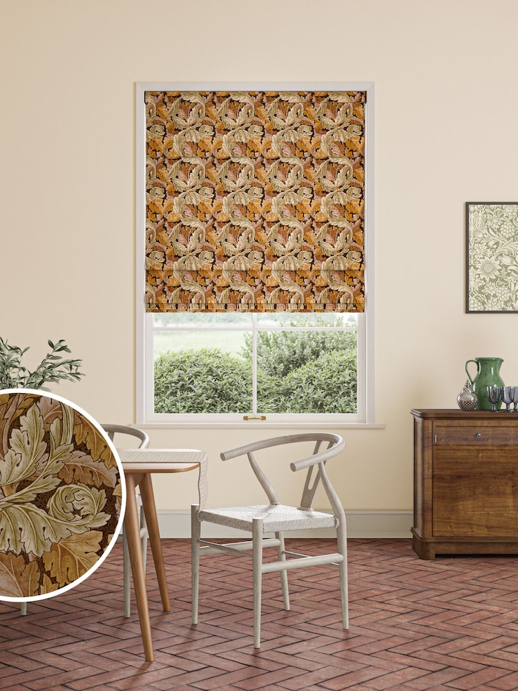 William Morris At Home Natural Acanthus Velvet Made To Measure Roman Blinds - Image 1 of 5