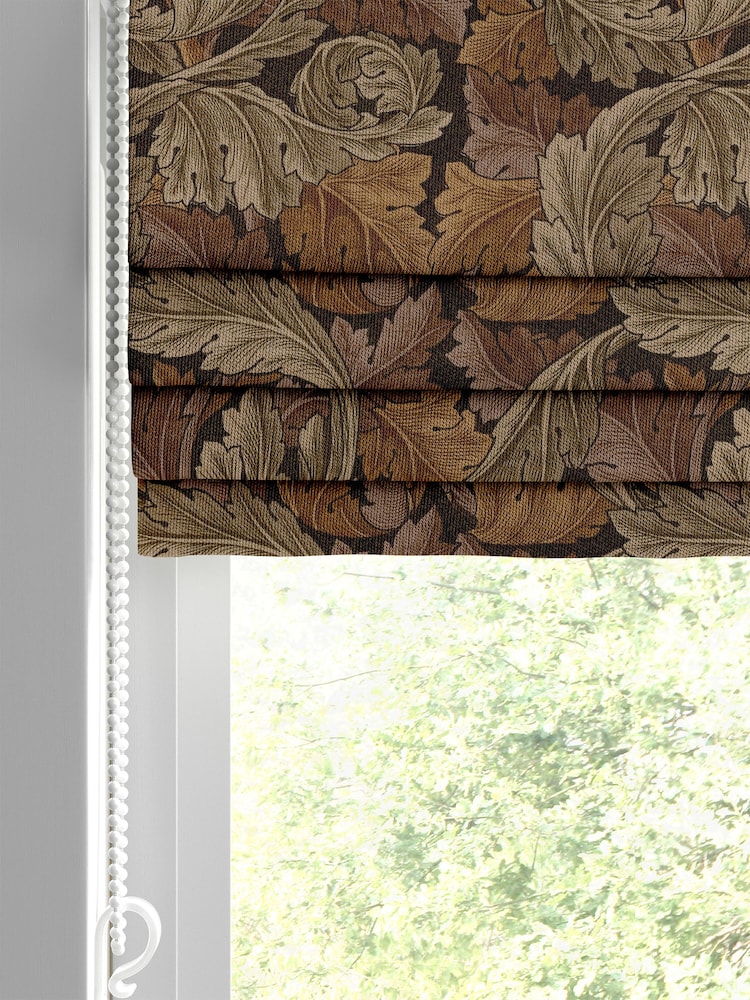William Morris At Home Natural Acanthus Velvet Made To Measure Roman Blinds - Image 2 of 5
