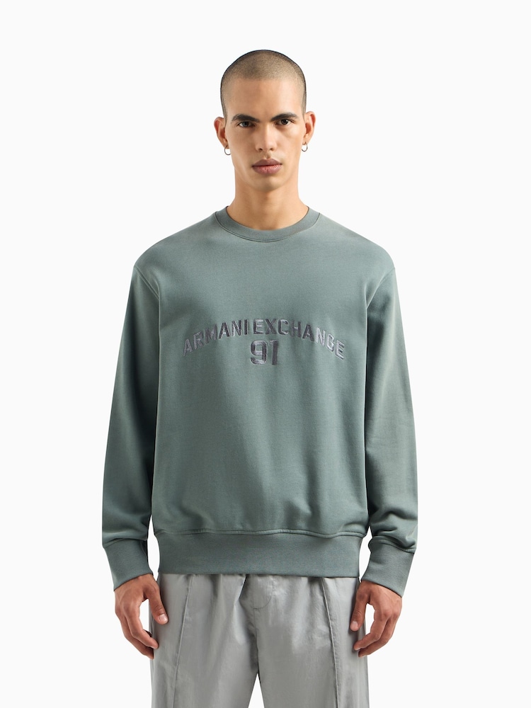 Armani Exchange Varsity Logo Jumper - Image 1 of 6