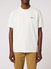 Paul Smith White Embroidered Logo Relaxed Fit T-Shirt - Image 1 of 3
