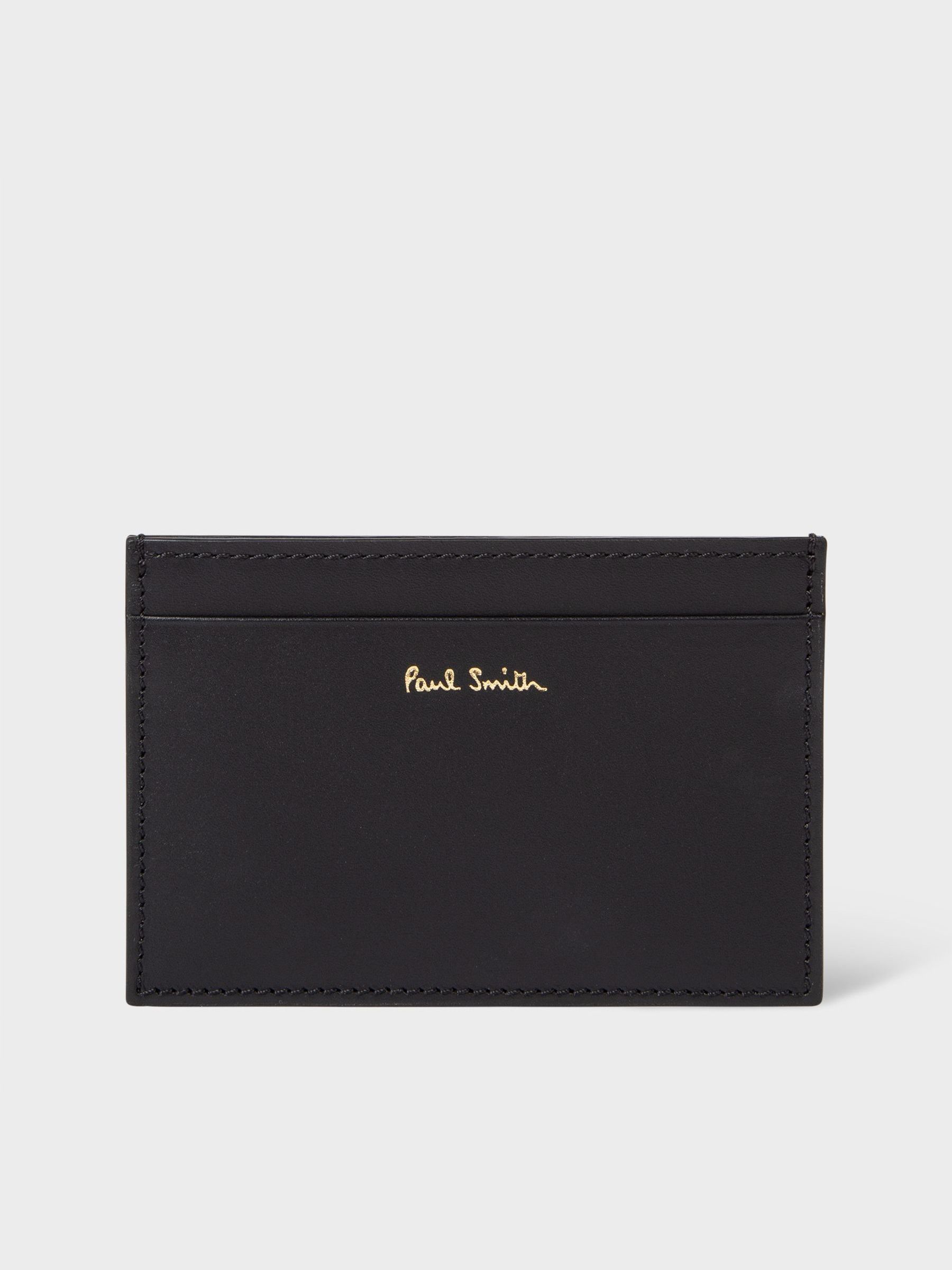 Buy Black Signature Stripe - PS Paul Smith Leather Card Holder from ...