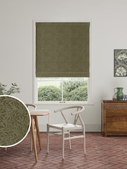 William Morris At Home Green Willow Woven Made To Measure Roman Blinds - Image 1 of 5