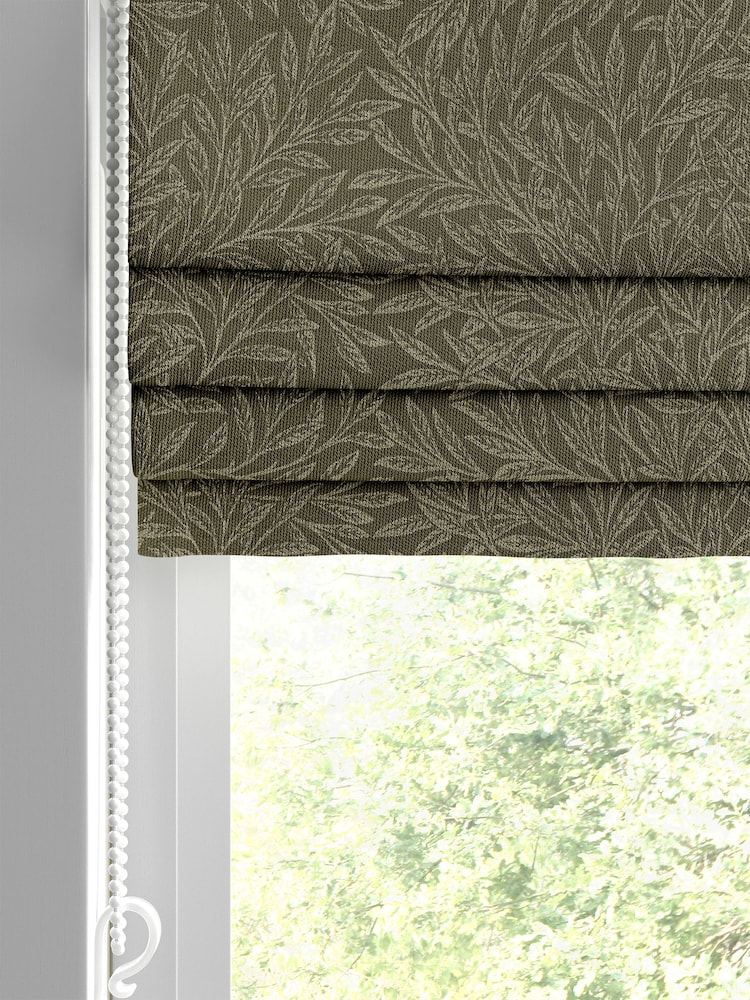 William Morris At Home Green Willow Woven Made To Measure Roman Blinds - Image 2 of 5