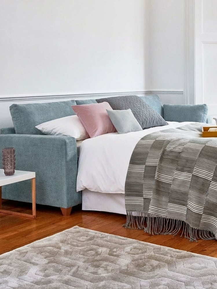 Willow & Hall Nordic Blue Ashwell Sofa Bed - Image 5 of 5 Willow & Hall Nordic Blue Ashwell Sofa Bed - Image 5 of 5