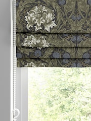 William Morris At Home Green African Marigold Velvet Made to Measure Roman Blinds - Image 2 of 5