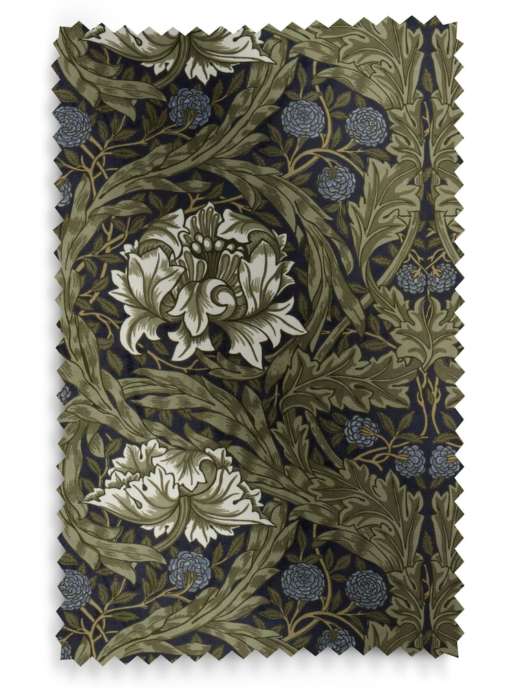 William Morris At Home Green African Marigold Velvet Made to Measure Roman Blinds - Image 4 of 4