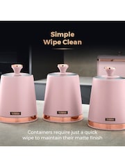 Tower Set of 3 Pink Cavaletto Canisters - Image 7 of 9