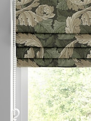 William Morris At Home Green Acanthus Velvet Made to Measure Roman Blinds - Image 2 of 4