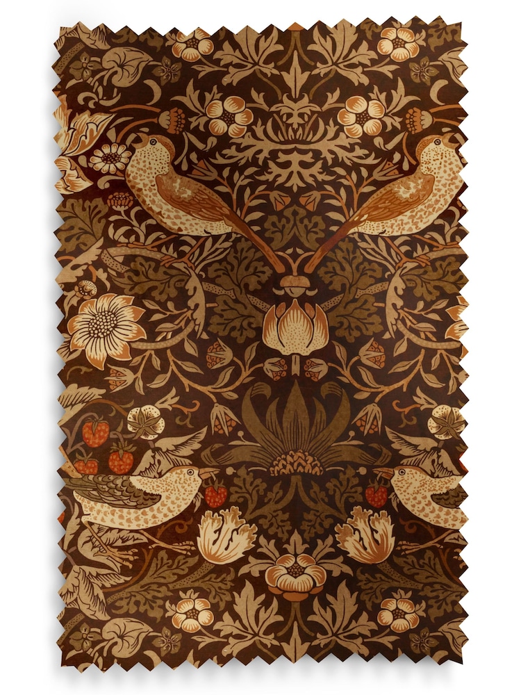 William Morris At Home Natural Strawberry Thief Velvet Made to Measure Roman Blinds - Image 5 of 5