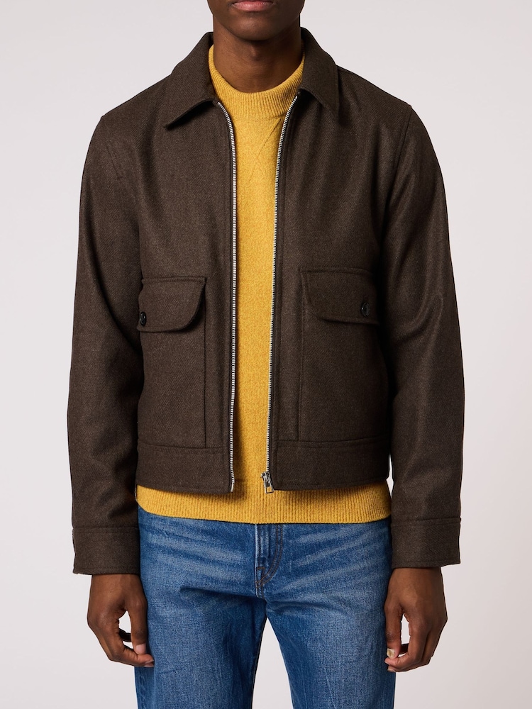 Paul Smith Brown Wool Blend Harrington Jacket - Image 1 of 4