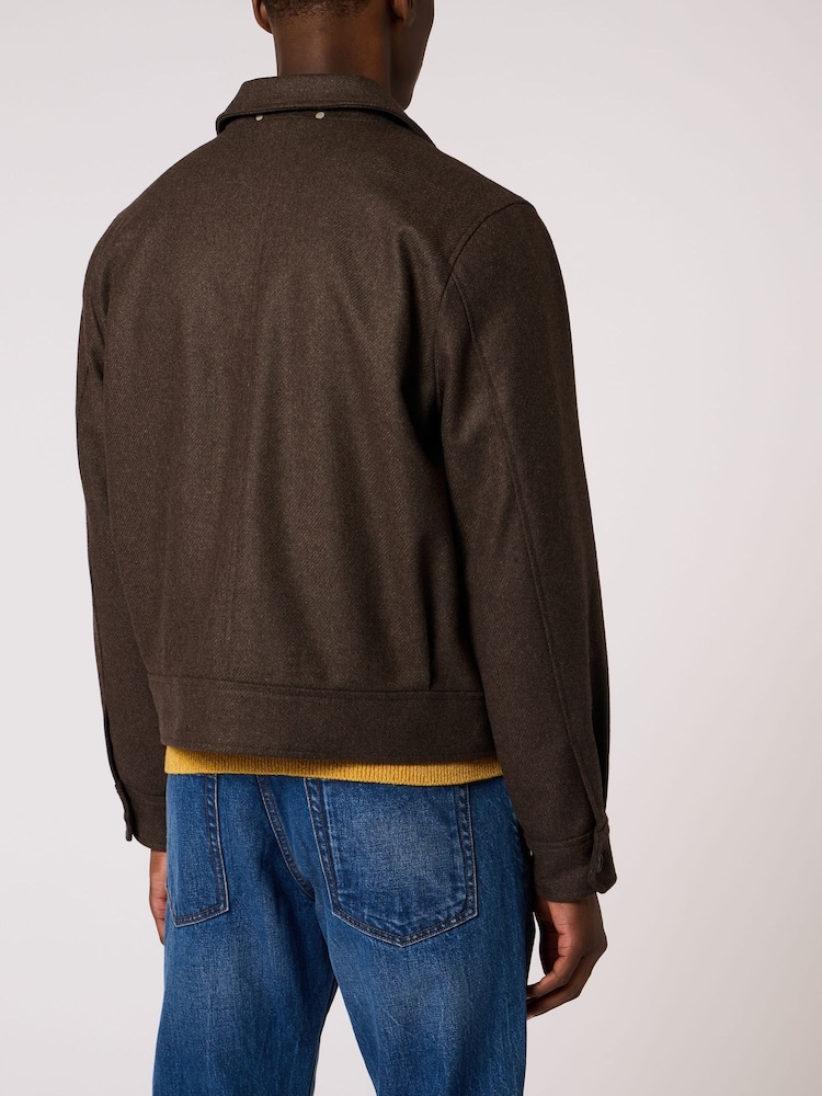 Paul Smith Brown Wool Blend Harrington Jacket - Image 2 of 4