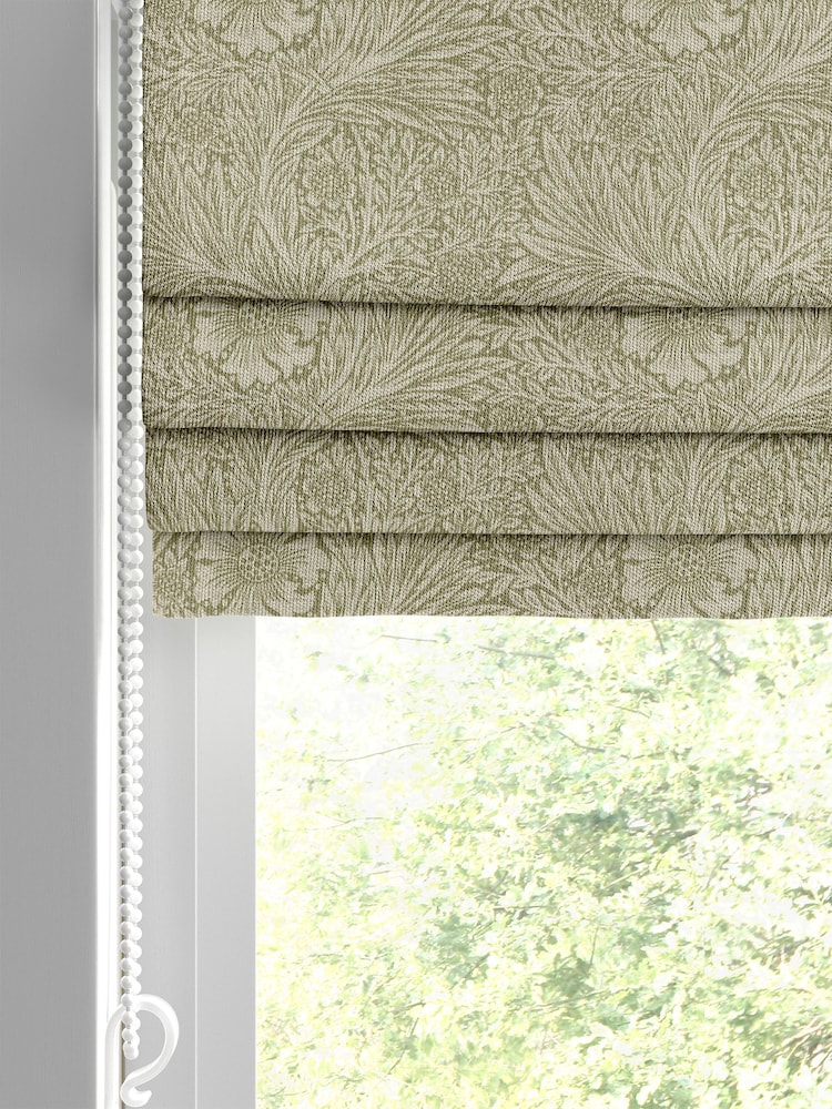 William Morris At Home Green Marigold Woven Made to Measure Roman Blinds - Image 2 of 5