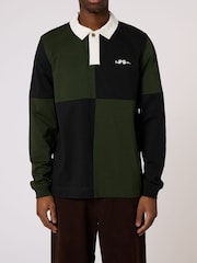 PS Paul Smith Black Colourblock Long Sleeve Polo Shirt - Image 1 of 3
