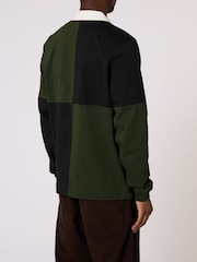PS Paul Smith Black Colourblock Long Sleeve Polo Shirt - Image 2 of 3