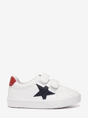 White Wide Fit (G) Star Touch Fastening Trainers - Image 1 of 4