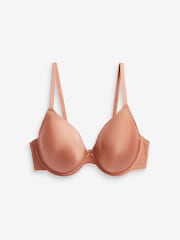 Black/White/Caramel Nude Pad Full Cup Microfibre Smoothing T-Shirt Bras 3 Pack A-E - Image 6 of 7