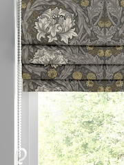 William Morris At Home Grey African Marigold Velvet Made to Measure Roman Blinds - Image 2 of 5