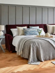 Willow & Hall Burgundy Red Alderton Sofa Bed - Image 4 of 5