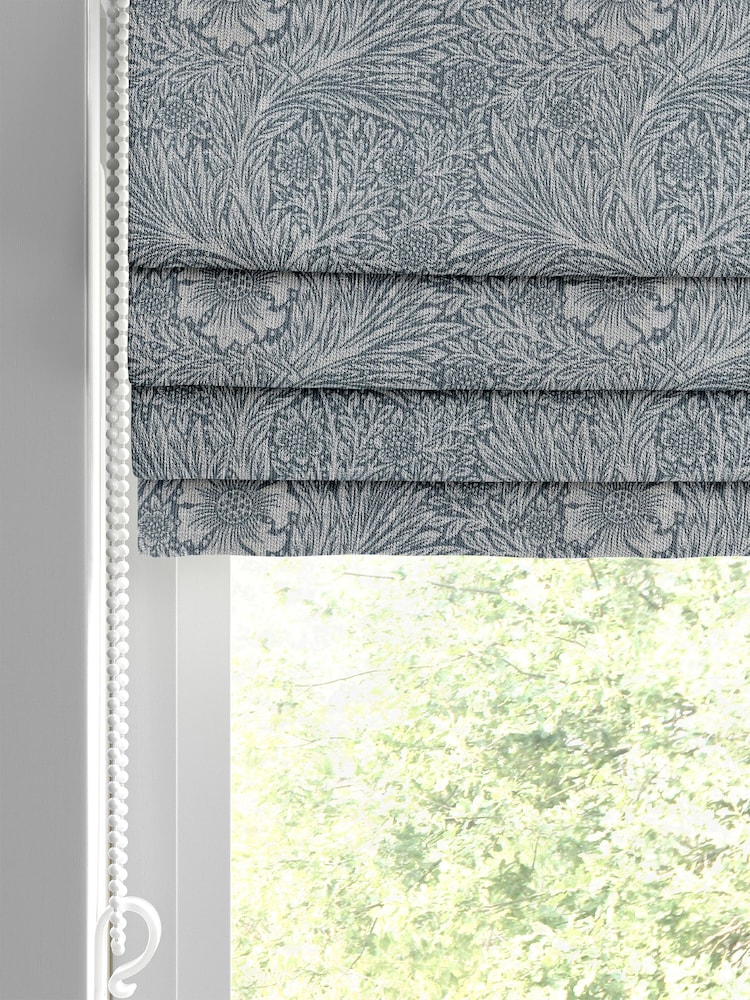 William Morris At Home Blue Marigold Woven Made to Measure Roman Blinds - Image 2 of 5