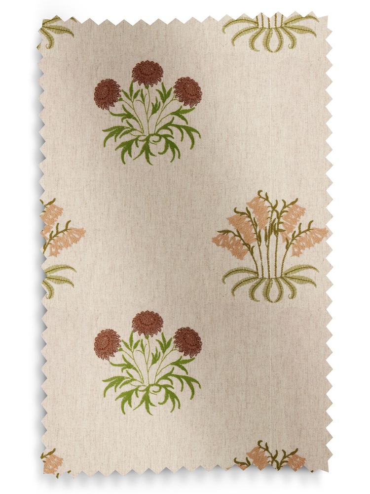 William Morris At Home Natural Lily Flower Embroidery Made to Measure Roman Blinds - Image 5 of 5