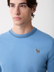 Paul Smith Blue Zebra Logo Crew Neck Jumper - Image 4 of 5