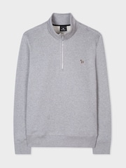 PS Paul Smith Light Grey Cotton Quarter Zip Sweatshirt - Image 1 of 1