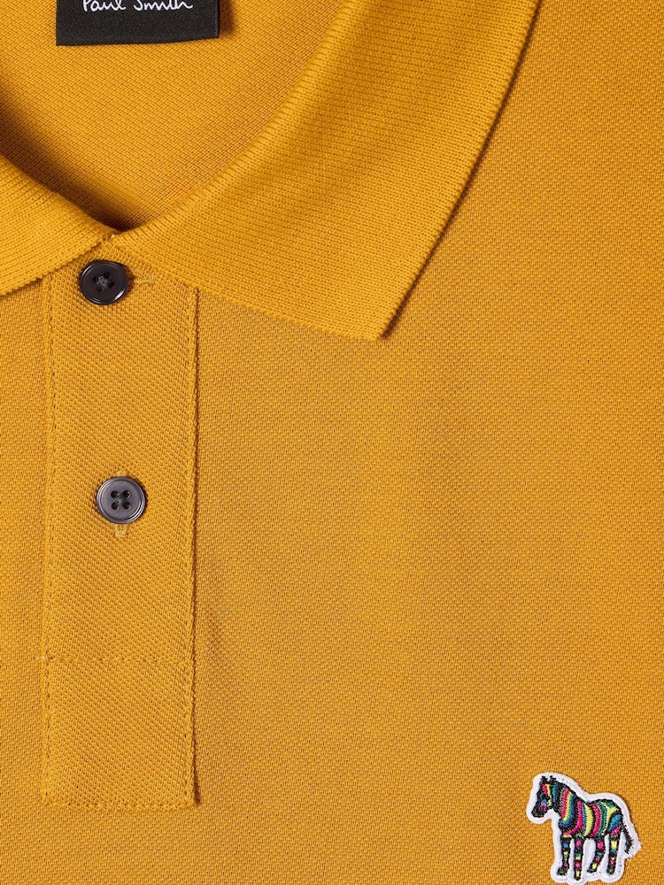 Paul Smith Yellow Zebra Logo Polo Shirt - Image 2 of 5 Paul Smith Yellow Zebra Logo Polo Shirt - Image 2 of 5