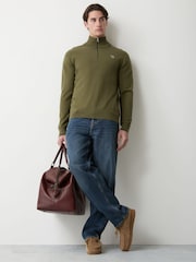Paul Smith Green Zebra Logo Zip Neck Jumper - Image 2 of 4