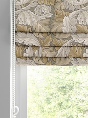 William Morris At Home Grey Acanthus Velvet Made to Measure Roman Blinds - Image 2 of 5