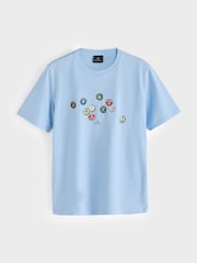 Paul Smith Light Blue Regular Fit Graphic T-Shirt - Image 1 of 1
